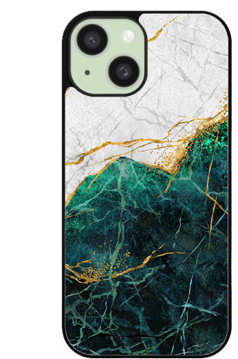 Enchanted Emeralds - Marble green & white with a touch of gold.